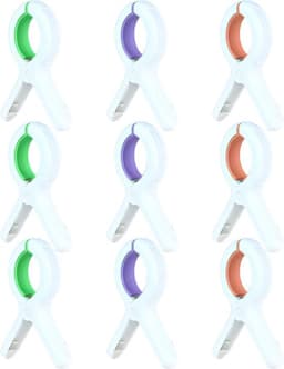 Winddichte handdoekklemmen voor strandstoelen - 9 stuks — thumbnail 1