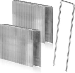 Grondankers 50 Stuks - Roestvrij Staal - Gegalvaniseerd - Camping Haringen - Bevestigingshaken - 200 mm Lang - 40 mm Breed - Tuinnagels — thumbnail 1