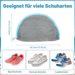 Schoenwaszak 2 Stuks - Herbruikbare Waszak - Groot 40,5 x 27 cm - Met Ritssluiting - Geschikt voor Wasmachine/Droger - Chenille Materiaal — thumbnail 4