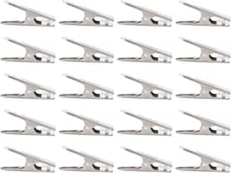 Wasknijpers RVS - Kledingklemmen Metaal - Ophangen Kleding - Windproof Sterk - 20 Stuks - Zilverkleurig — thumbnail 1
