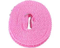 Draagbare Waslijn - Drooglijn Buiten - Kleding Drogen - Windproof Anti-slip - 5 Meter - Roze