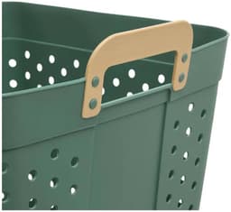 5Five zeer ruime wasmand Kolos - groen - 74 liter - 44 x 64 cm - kunststof - wasbox - mand voor wasgoed - badkamer - met handvatten — thumbnail 4