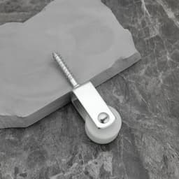 10 stuks 25mm Katrol Touw Nylon Hangende Katrollen Waslijn Katrollen voor Binnen Patios Balkons Daken Muurinstallaties 38x6mm — thumbnail 2