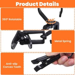 SnelShoppen - 10 Pcs Grote Was Haken Towel Clips 360° Draaibare Haak PP Plastic Zwart Antislip Kleding Clips voor Handdoeken, Hoeden, Jurken en Badhan — thumbnail 5