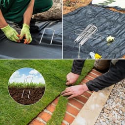 SnelShoppen - U-vormige Tuinpinnen, Grondankers, 15cm x 2.5cm, Gegalvaniseerd Staal, Sterk en Herbruikbaar voor Bevestigen van Onkruiddoek en Landscha — thumbnail 2