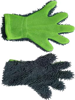 Auto Schoonmakende Handschoenen, Microfiber Multifunctionele Vijf Vinger Waswanten Voor Interieur En Exterieur Reiniging Washandschoen Chemische Jongens Washandschoen — thumbnail 1