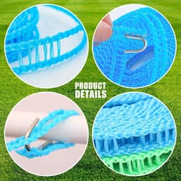 4 Rollen Outdoor Waslijn, Antislip En Winddichte Waslijn, Punch-Free Drogen Quilt Touw, Duurzaam En Sterk Draagvermogen (Blauw, Groen). — thumbnail 5