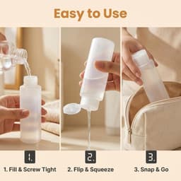 2 Stks 100 ml Lege Clear Plastic Zachte Buis Knijp Fles met Flip Cap Hervulbare Cosmetische Make-up Monster Verpakking Opslag Containers Reizen Fles Potten voor Lotion Douchegel Shampoo — thumbnail 3