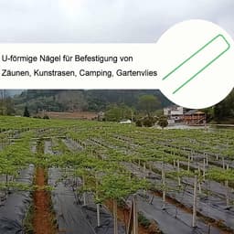 Grondankers U-vormig - Haringen Gazon - Buitenbevestiging Tuin - Roestbestendige Coating - 15 cm 30 Stuks - Groen — thumbnail 4