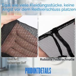 Wasnetzakken met trekkoord, net waszak met trekkoord voor wasmachine, stevige waszak voor vuile reiskleding voor wasmachine, voor doeken, blouse, ondergoed — thumbnail 5