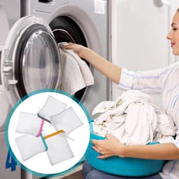 Wasnet, kleine waszak, kleine wasmachine, mini-waszak, kleine waszakken, net, waszak, opbergzak — thumbnail 4