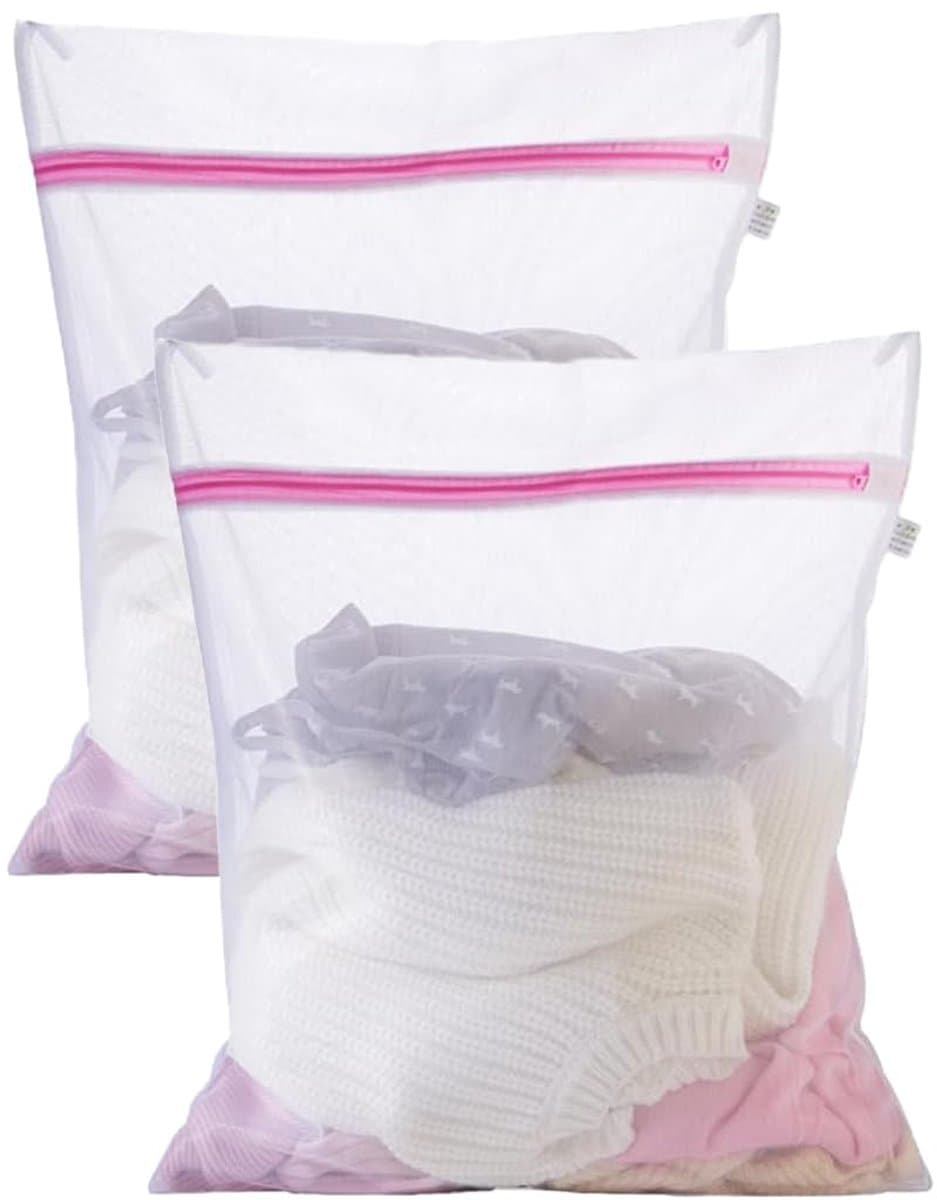 Wasnet voor Wasmachine - Set van 2 Waszakken Groot 50 x 60cm - Duurzame Waszak met Rits - Waszak voor Reizen, waszak, wasnetten, waszak — afbeelding 1