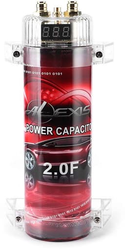 Dailygoods - Rode LED automatische uitschakeling - Audio Power Capacitor - 2.0 Capaciteit - Condensator voor auto - Geschikt voor systemen tot 2000W — thumbnail 1
