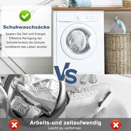Schoenwaszak voor de Wasmachine - Set van 2 Herbruikbare Netzakken voor Sneakers, Lichtgewicht en Compact, 39 x 25 x 9 cm — thumbnail 3