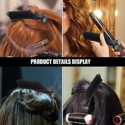 Kappersklemmen Haarspelden - Styling Clips - Efficiënte Haarstyling - Antislip Kamgreep - 14 x 5 x 5 cm - Zwart — thumbnail 2