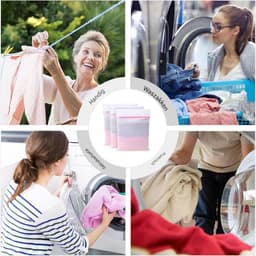 Wassenet Set - Wäschenetz voor Wasmachine - 3 Stuks 30x40cm - Beschermend Net met Rits - Voor BH Schoenen en Babykleding - Wit — thumbnail 4