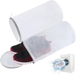 Schoenwaszakken - Wabennet Design - 2 Stuks - Duurzaam Polyester met Rits - Voor Sneakers en Sokken Reizen - Grijs — thumbnail 1
