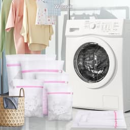 Wäschesäcke Set - Wäschenetz voor Waschmaschine - 5 Stuks Diversen Maten - Beschermend Net voor Delicate Kleding - Ideaal voor BH, Ondergoed en Reizen - Roze — thumbnail 2