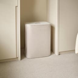 JCP® Wasmand - 90L - Wasmand 3 Vakken - Wasmand met Deksel - Beige - 40cm x 59cm x 71cm — thumbnail 4
