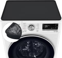 60x60cm wasmachineovertrek van siliconen,wasmachine en droger,zwart | wasmachinenonderlegger voor waskamer en keuken werkblad, waterdichte rubber beschermmat en isolatiemat — thumbnail 2