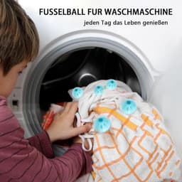 SnelShoppen - Pack van 6 Dierenhaar Verwijder Ballen voor Wasmachine, Herbruikbare Lintballen van Microvezel, 3.5 cm, Verwijdert Pluis, Dierenhaar, Bl — thumbnail 4