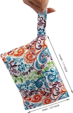 Wasbare voedingspads voor borstvoeding met natte tas en waszak - Set van 10 pads — thumbnail 2