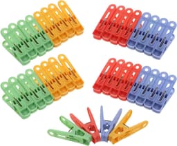 Wasknijpers - Klemmen Clips - Was Drogen - Antislip Grip - 60 stuks - Meerkleurig — thumbnail 1
