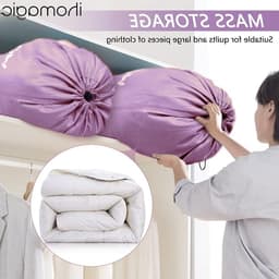 Grote Vouwbare Waszak voor Vuile Was - 120L Opbergtas - Ideaal voor Reizen en Thuisgebruik - 61 x 92 cm Violet — thumbnail 5