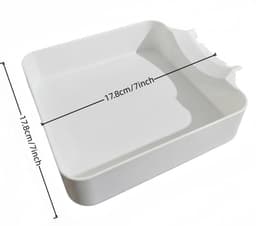 Lekbak wasmachine - 17,8 ×17,8cm - Lekbak voor Wasmachine en Vaatwasser - Vloerbescherming tegen waterschade - Gemakkelijk afspoelen en afvegen - universele - Eenvoudige installatie zonder gereedschap - wateropvangbak voor kelder, woning, camper — thumbnail 3