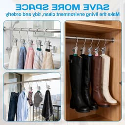 50 Stuks RVS Wasknijpers: 360° Draaibare Klemmen, Draagbare Antislip Haak voor Kleding, Handdoeken en Schoenen in 5 Kleuren — thumbnail 3
