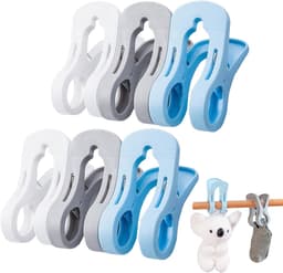 Grote kunststof wasknijpers, 6 stuks, ideaal voor strandhanddoeken, antislip en winddicht, perfect voor dekens en sprei — thumbnail 1