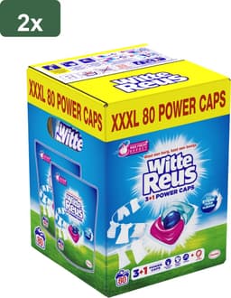 Witte Reus Power Caps Wascapsules - 160 stuks - Wasmiddel Capsules - Voordeelverpakking - 2x80 wasbeurten - Krachtige 3-in-1 wasmiddelcapsules - Effectieve vlekverwijdering al vanaf 20°C — thumbnail 2