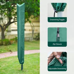 Roterende Waslijnhoes - Groen - Waterdicht - UV-bestendig - 180 cm — thumbnail 3