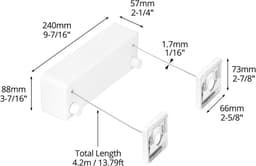 SnelShoppen - Uitrekbare Waslijn 4.2m, Wandmontage, Wit, Twee Lijnen voor Balkon, Wasruimtes, Duurzaam, Aluminium en Roestvrijstalen Kabel — thumbnail 2