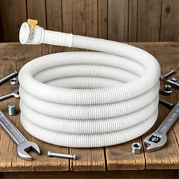 Airco Afvoerslang - Condenswater Afvoerbuis - Water Afvoeren - Verstelbare Rubberen Klem - 3 Meter Lengte - Grijs — thumbnail 2