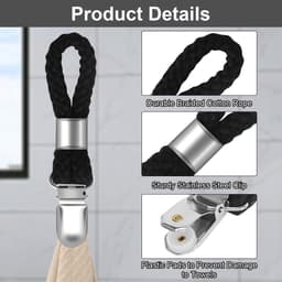 Solidchoice - Set van 8 Handdoekclips voor een Nettere Badkamer — thumbnail 4