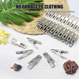 40 Stuks Kledingknijpers van RVS, Winddichte Klemmen voor Wasgoed, Snackzakken en Foto's in Huis, Keuken en Kantoor (4.5cm) — thumbnail 2