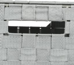 Wasmanden met deksel - 60 Liter - Geweven wasmand - Wasbox met optil deksel - Polypropyleen - Afm 33x33x53 Cm - Grijs — thumbnail 5
