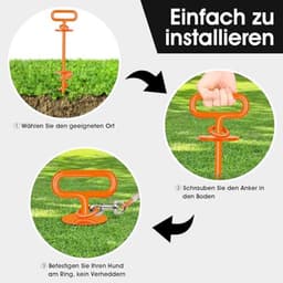 Grondanker voor honden - Stevige hondenanker tot 220 lbs voor tuin, strand en gazon — thumbnail 5