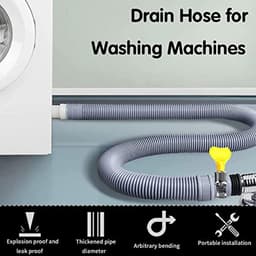 Universele Afvoerslang voor Vaatwasser en Wasmachine - Verlenging van 1 m tot 7 m met Bevestigingsmateriaal — thumbnail 2