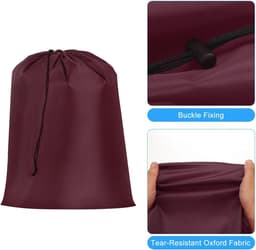 Allecto plus - Grote Waszak met Trekkoordsluiting, 71 x 101 cm - Ideaal voor Studentenwoningen, Camping en Reizen - Bordeauxrood Kleur — thumbnail 5