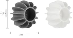 10 stuks - Anti-klit wasballen - Vlekverwijderaar voor wasmachines - Grijs en wit - Anti-klit zonnebloem wasballen - Wasverzachterdispenser - Herbruikbaar - Anti-klit wasballen — thumbnail 5