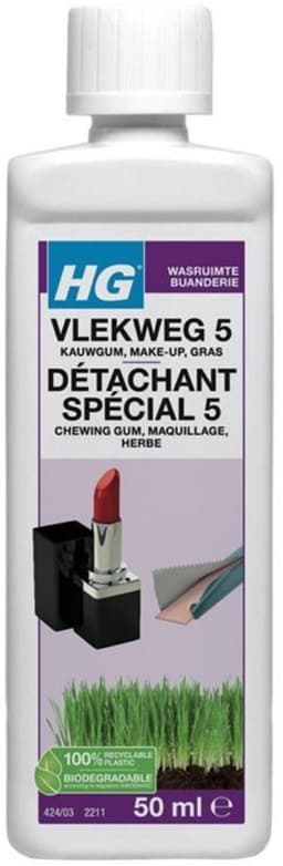 1 x HG - Wasruimte - Vlekweg 5 - Kauwgum, Make-Up & Gras - 50 ml - Vlek Weg - Vlek Verwijderen - Make-up Weg - Gras Weg - Kauwgom Weg — thumbnail 2
