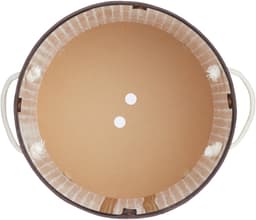 2x wasmand bamboe - ronde wasbox met deksel - 63 x 40 cm - 65 liter - natuur — thumbnail 3