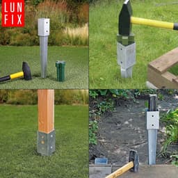 LUN FIX - Hameranker 100x100x2mm - Anker 750mm — thumbnail 2