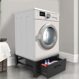 SNJY® Wasmachine Verhoger - Wasmachine Kast - Wasmachine Ombouw - 54L x 63B x 31H cm - Zwart — thumbnail 5