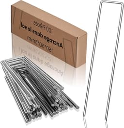 Grondankers 100 stuks verzinkt - anti-roest haringen - 150 mm lang 36 mm breed Ø 3 mm - camping tuin outdoor (100) — thumbnail 1