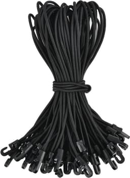 28 Stuks Multifunctionele Expanders met Haken - Herbruikbare Elastische Touwen voor Dekzeilen en Camping - 25 cm - Zwart — thumbnail 1