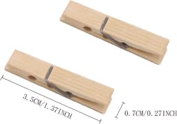 Kleine Wasknijpers - 150 Stuks Houten Klemmen voor Foto's en Knutselen — thumbnail 5