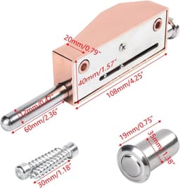 Multifunctional Garage Door Lock Universal Door Lock 2 Keys - Rose Gold, Indoor & Outdoor Delivery — thumbnail 5